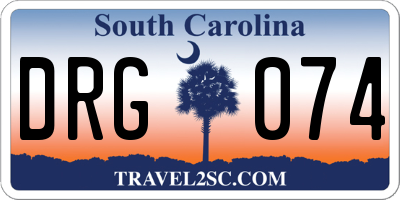 SC license plate DRG074