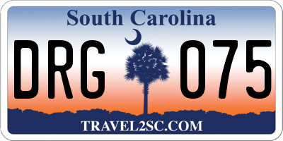 SC license plate DRG075