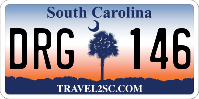 SC license plate DRG146