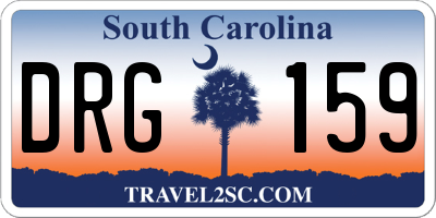 SC license plate DRG159