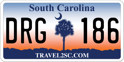 SC license plate DRG186