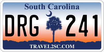 SC license plate DRG241