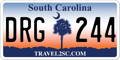 SC license plate DRG244