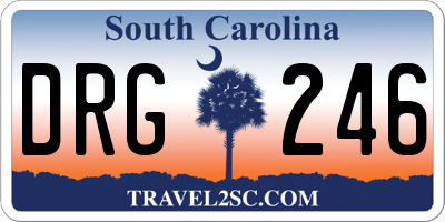 SC license plate DRG246