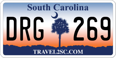 SC license plate DRG269