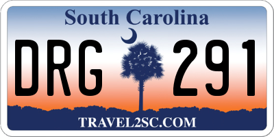 SC license plate DRG291