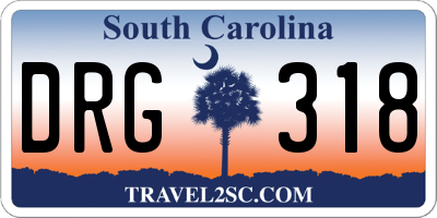 SC license plate DRG318