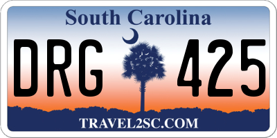 SC license plate DRG425