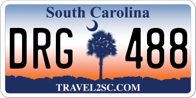 SC license plate DRG488