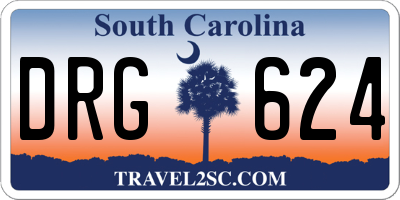 SC license plate DRG624