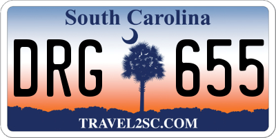 SC license plate DRG655