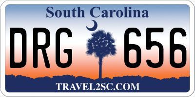 SC license plate DRG656