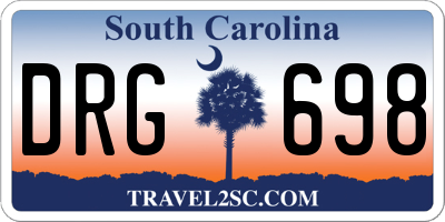 SC license plate DRG698