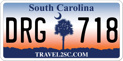 SC license plate DRG718