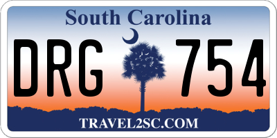 SC license plate DRG754