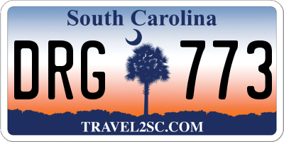 SC license plate DRG773