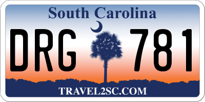 SC license plate DRG781