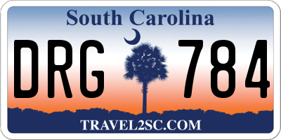 SC license plate DRG784