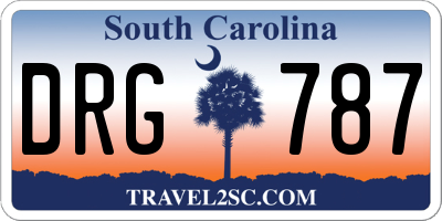 SC license plate DRG787