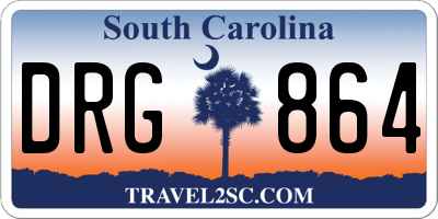 SC license plate DRG864