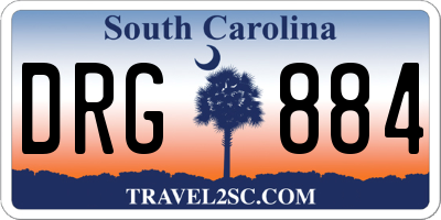 SC license plate DRG884