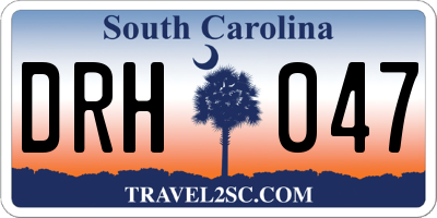 SC license plate DRH047