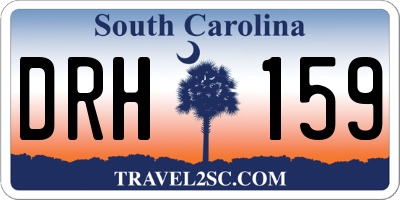 SC license plate DRH159