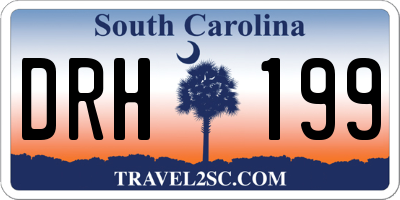 SC license plate DRH199