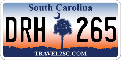 SC license plate DRH265