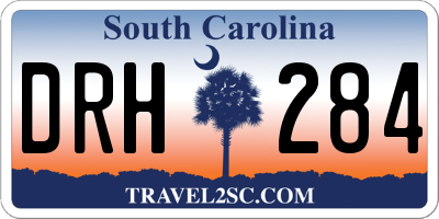 SC license plate DRH284