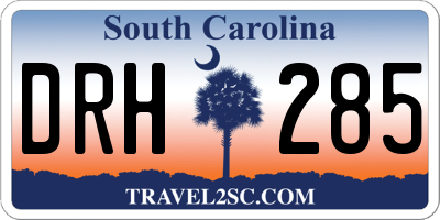 SC license plate DRH285