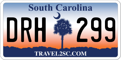 SC license plate DRH299
