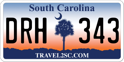 SC license plate DRH343