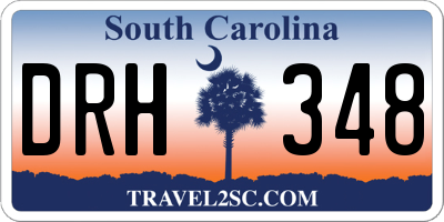 SC license plate DRH348