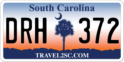 SC license plate DRH372