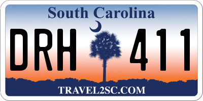 SC license plate DRH411