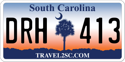 SC license plate DRH413