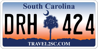 SC license plate DRH424