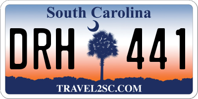 SC license plate DRH441