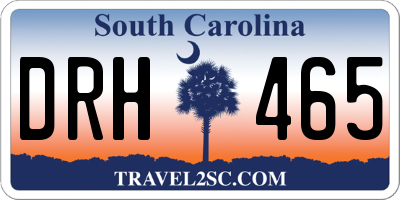 SC license plate DRH465