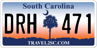 SC license plate DRH471