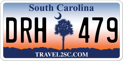 SC license plate DRH479