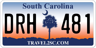 SC license plate DRH481