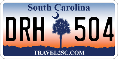 SC license plate DRH504