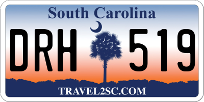 SC license plate DRH519