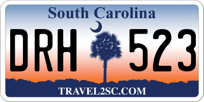 SC license plate DRH523