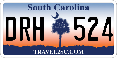 SC license plate DRH524