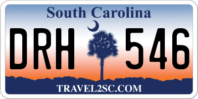 SC license plate DRH546