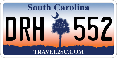 SC license plate DRH552