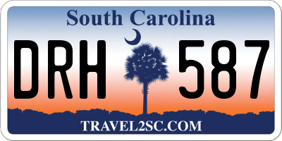 SC license plate DRH587